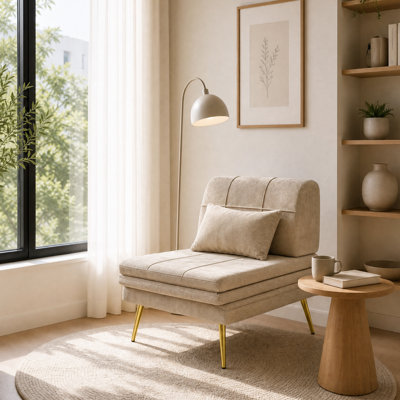 Canapé-lit convertible 3 en 1, fauteuil futon avec coussin, multifonctionnel pour la chambre à coucher du salon