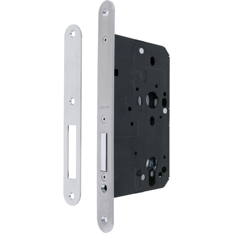 Amarrie Locks Upright Mortice Deadlock Case, Satin Stainless Steel, 16.5cm H x 1.6cm W x 10.8cm D