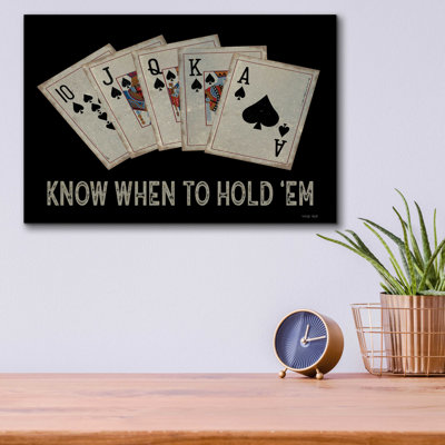 «Know When To Hold Em» - Art textuel sans cadre