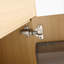 Armoire de salle de bain autoportante avec porte à fermeture douce et tablette de rangement ouverte