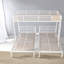 Lits triples gain de place, cadre métallique robuste pour lit simple, blanc moderne pour chambre d'enfant