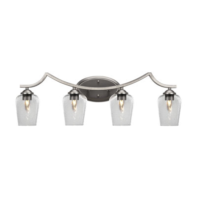 Barre d'éclairage de salle de bain 4 lumières Zilo