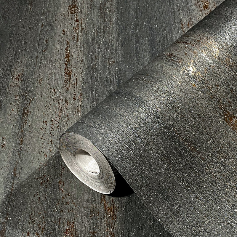 Ninti Industrial Effects Glitter Rough Texture Wallpaper Roll 10.05cm X 53cm