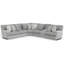 Canapé modulaire inclinable 6 pièces avec 2 sièges inclinables et console de rangement Ziera-97582787