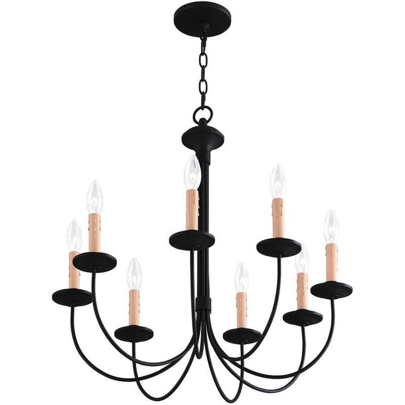 Analycia 8 - Light Dimmable Classic / Traditional Chandelier, 27" H x 26" W x 32" D, No