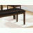 Rectangular Bench with Brown Leather-Look and Solid Wood Frame
