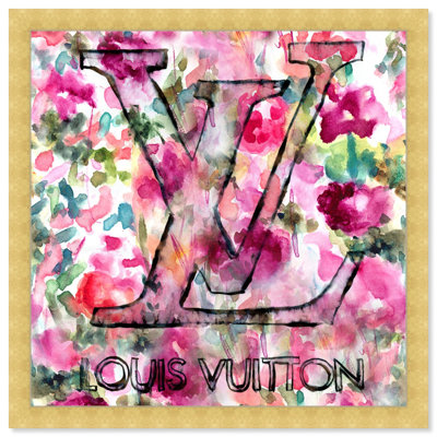 Pink Abstract Fashion Floral Garden Glam Modern Frame Art For Bedroom - Picture Frame on Paper