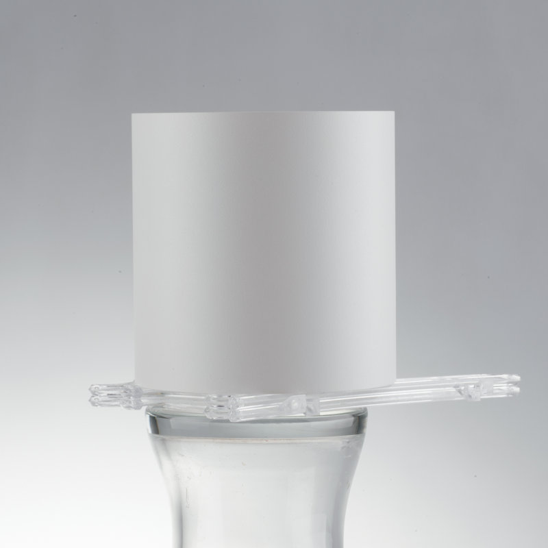 Acrylic LED Flush Mount, White/Chrome