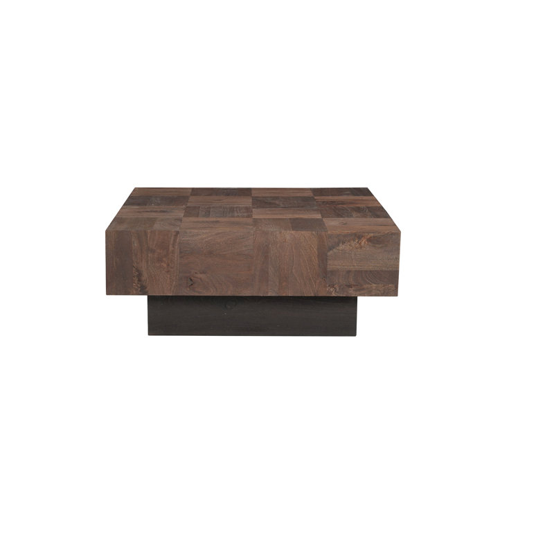 Camari Solid Wood Pedestal Coffee Table, Walnut