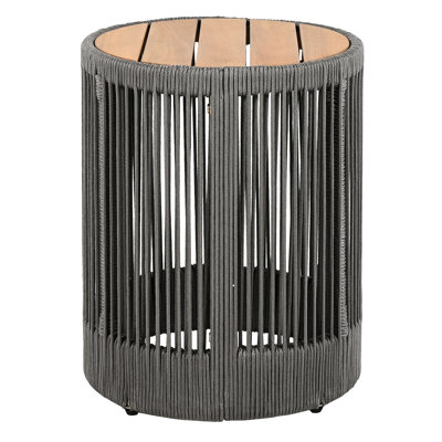 Rope, Wood, Side Table, Simple To Up Outdoor, Garden, , Build