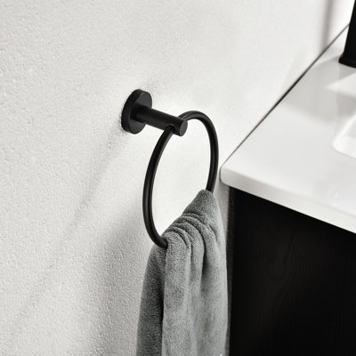 Ensemble de porte-serviettes de salle de bain en acier inoxydable 6 pièces