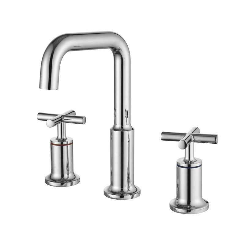 Topcraft 2 Handle Widespread Bathroom Sink Faucet, Chrome