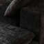 Nuage de chenille moderne noir à 2 places, rembourrage en particules d'éponge haute densité, librement combinable, pour tissu de salon doux et combinable, profondeur 80,02, pour maisons