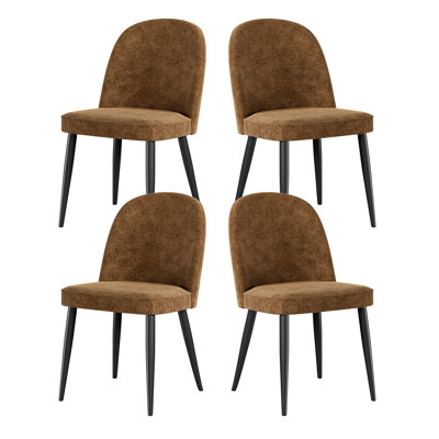 Fabric Identities Chair With Metal Legs