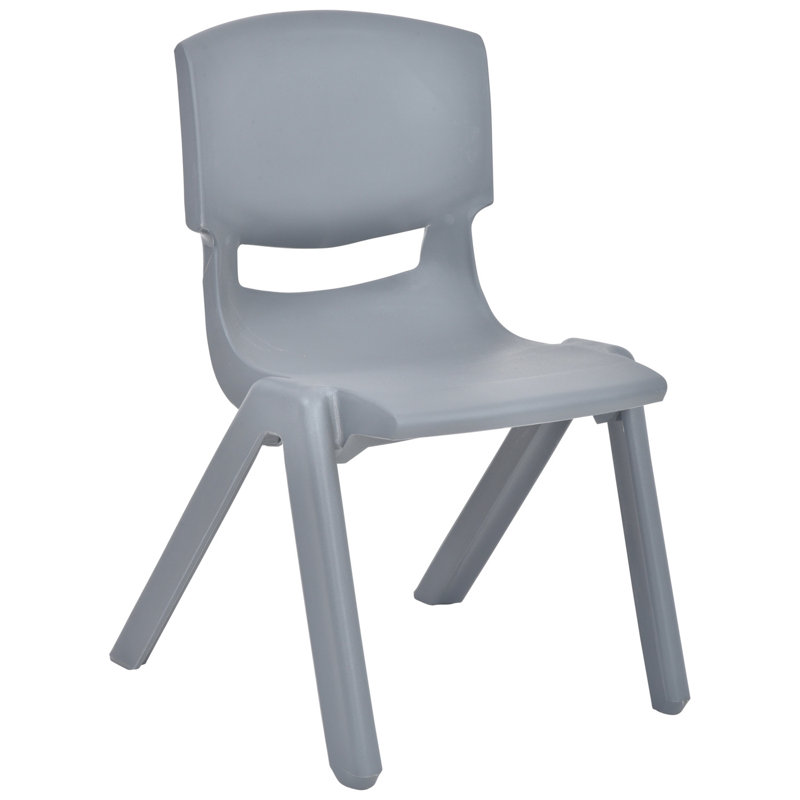 Tisbury 11" Kids Classroom Chair, Stackable, Dark Gray
