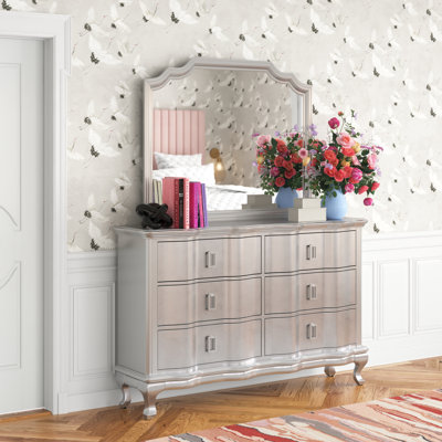 Commode double 6 tiroirs avec miroir Kastin