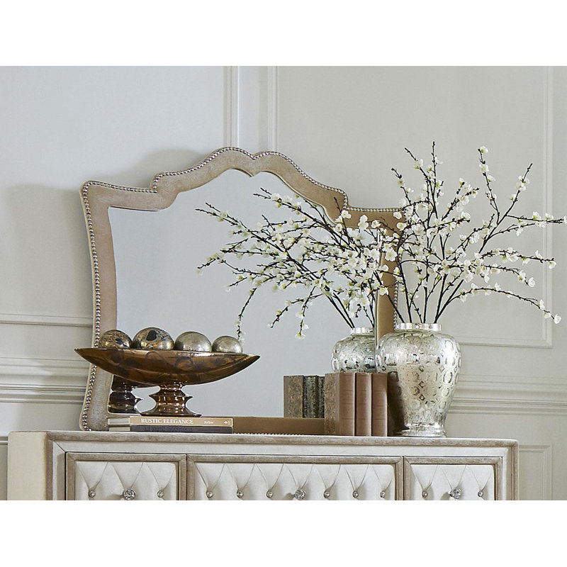 Miroir de commode Mercee, Beige
