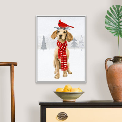 Reproduction d’art sur toile, "Christmas Cats, Dogs V" par Victoria Borges