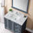 Bathroom Vanity Top,Sintered Stone Carra Barthroom Vanity Sink Tops With Rectangular Undermount Ceramic Sink With Vanity Backsplash,  Faucet Hole Bathroom Vanity Countertop