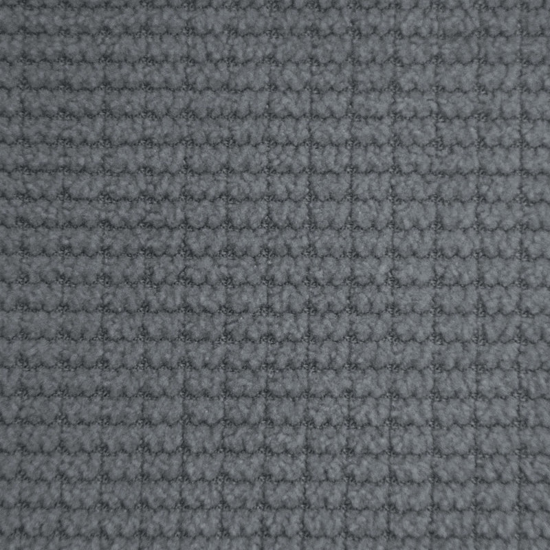 Lit simple avec tête de lit capitonnée Biscuit et 12 supports réglables gris, Gris