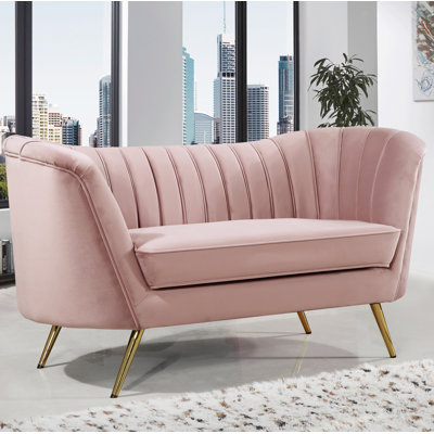 Margo 65" Velvet Flared Arm Loveseat