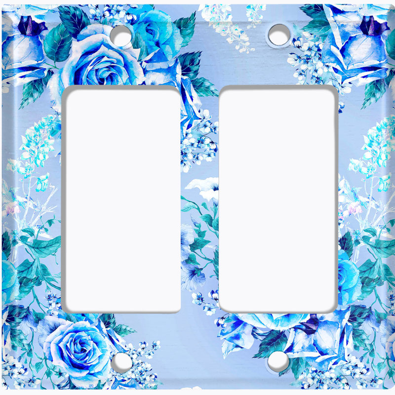 Patterned 2 - Gang Toggle Light Switch Standard Wall Plate