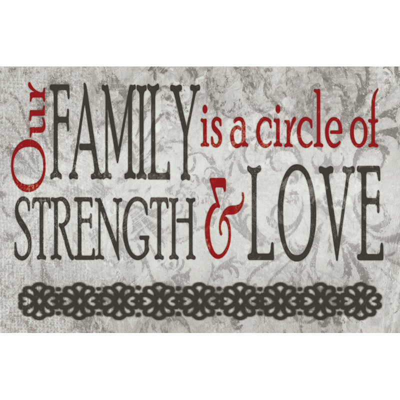 Our Family Is A Circle - Wrapped Canvas Print, 51cm H x 76cm W x 3.8cm D