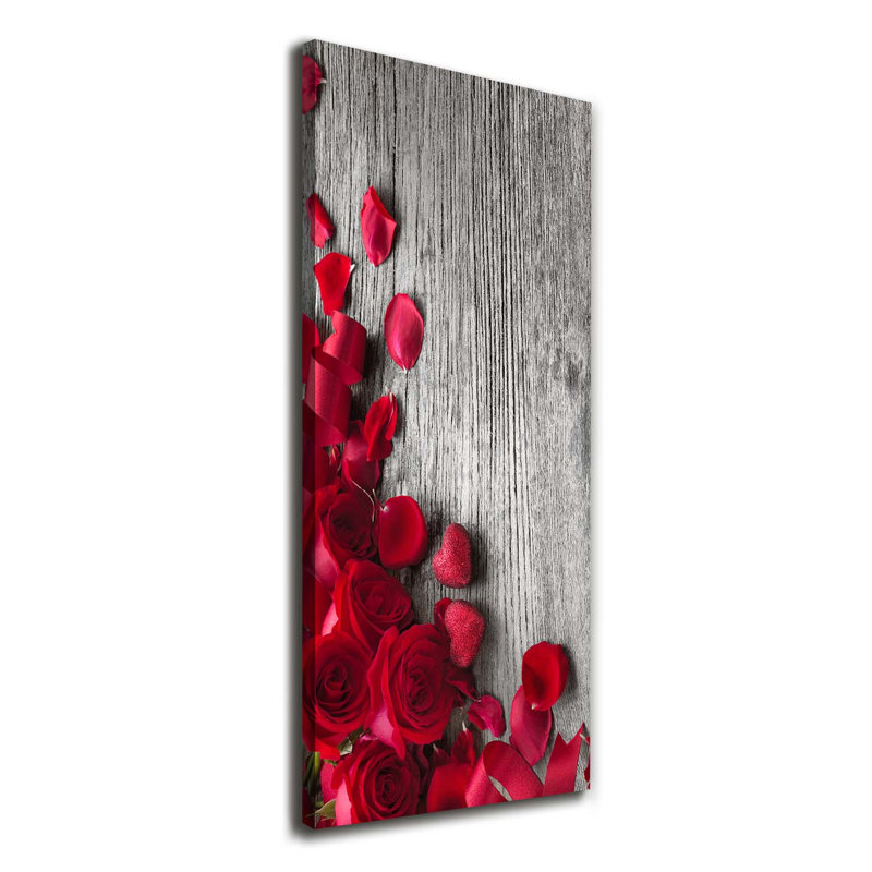 Red Roses - Wrapped Canvas Print