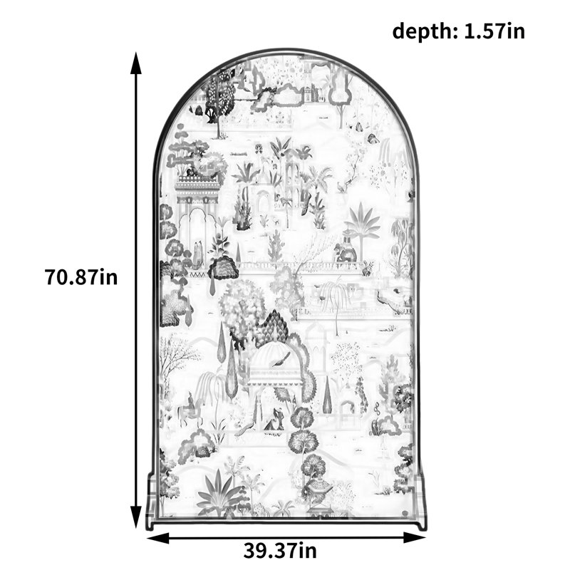 Akaria, 70.87" H x 39.37" W x 1.57" D
