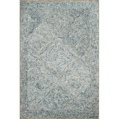Knot Patterned Woven Carpet In Green Tones