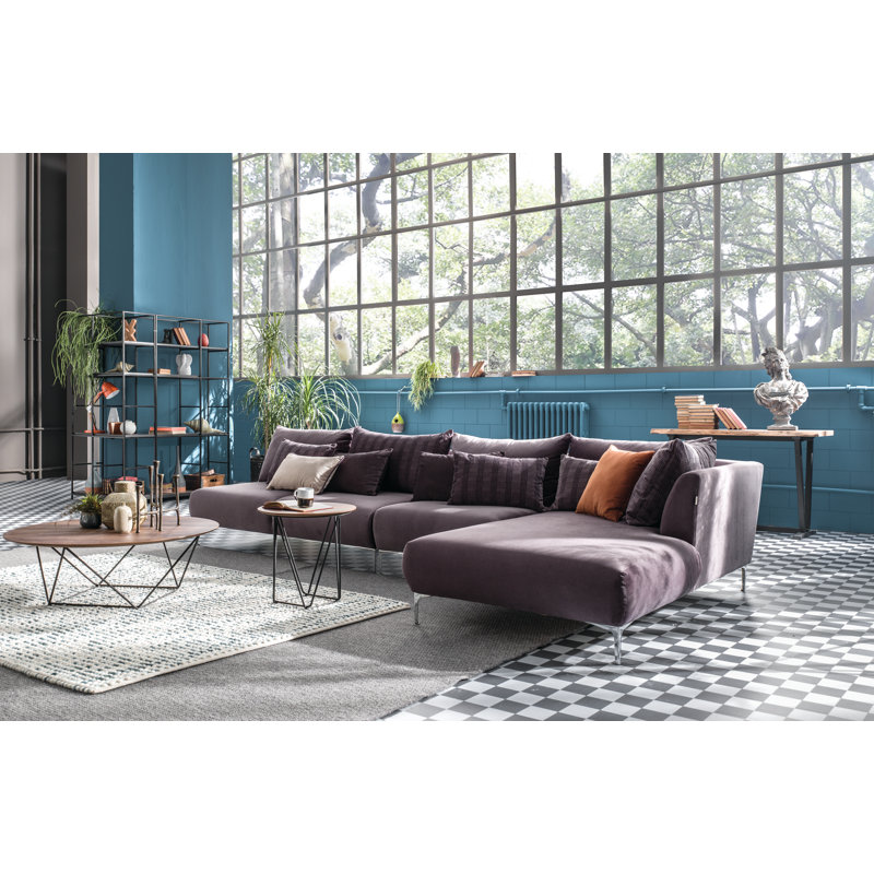 Canapé modulaire symétrique 68,11 po Dianalaura, 100 % polyester brun