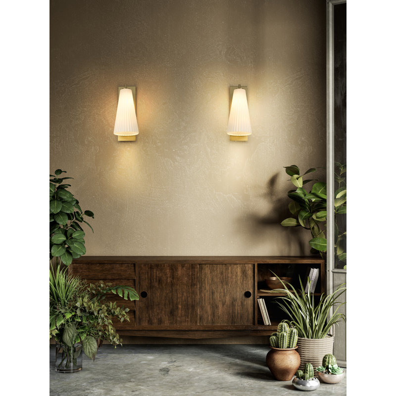 Applique murale 1 lumière Ceinture, Or, H 16,50 po x l 7,25 po x P 8,50 po