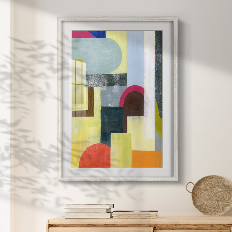 City of Rainbows I - Impression encadrée, H 28,5 po x l 20,5 po, Blanc