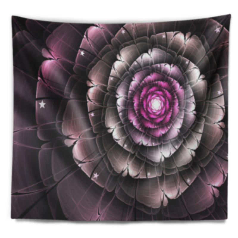 Tapisserie d'art numérique floral, H 50 po x l 60 po
