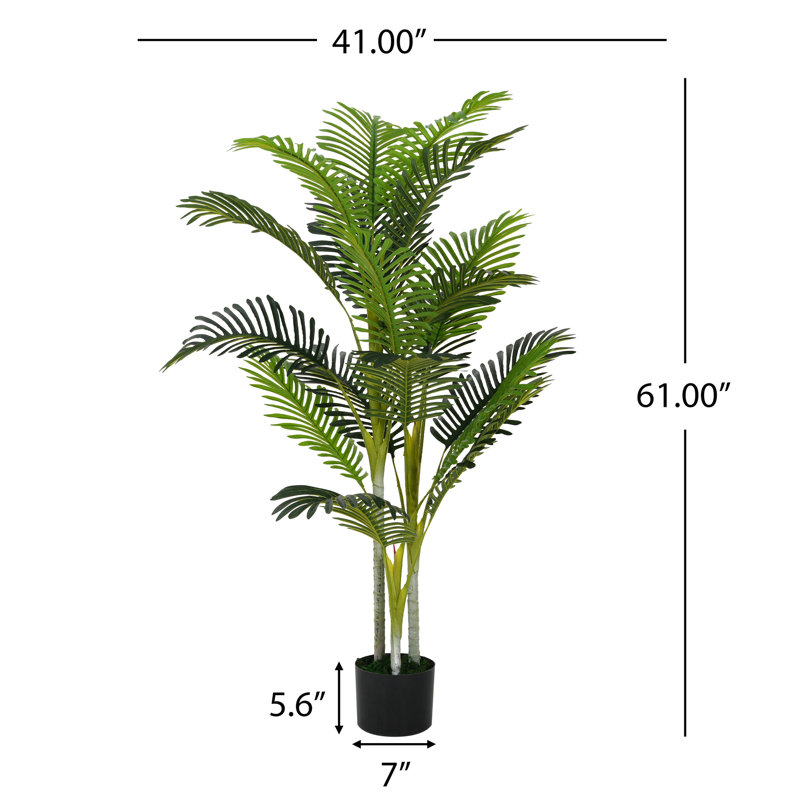 Arbre artificiel 61 po avec pot, 2 pièces, Evergreen Tropical