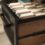 Bureau avec rehausse, finition brune