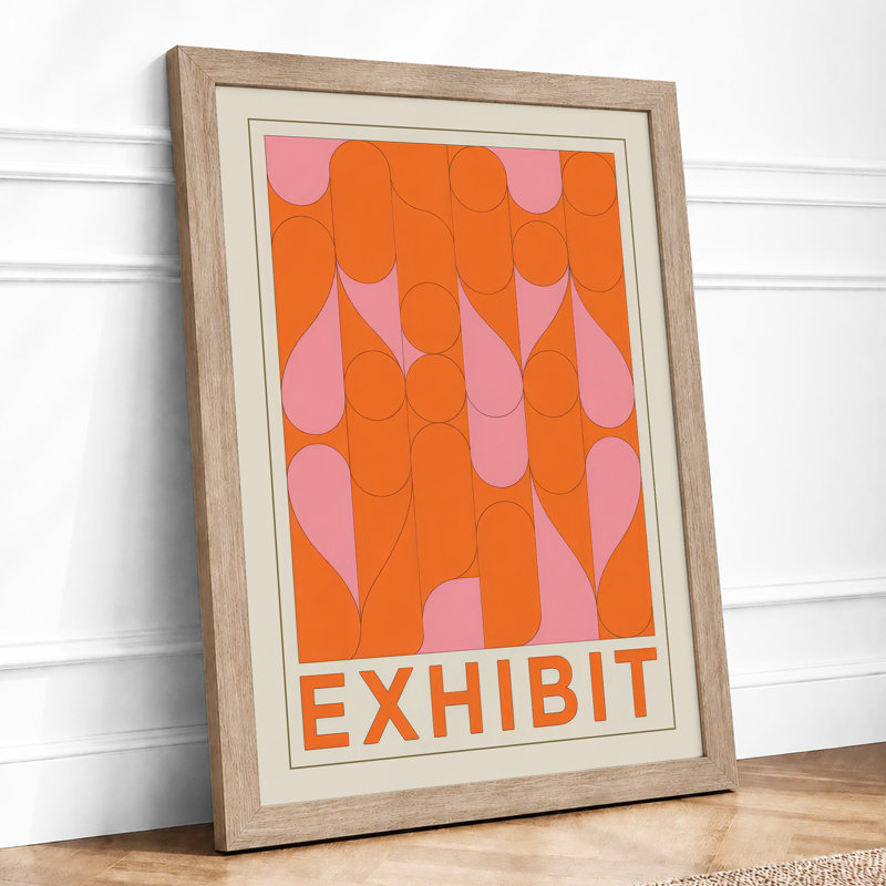 Exhibit Mid-Century - Framed Print, A4 - 29.7 x 21.0 cm, Oak