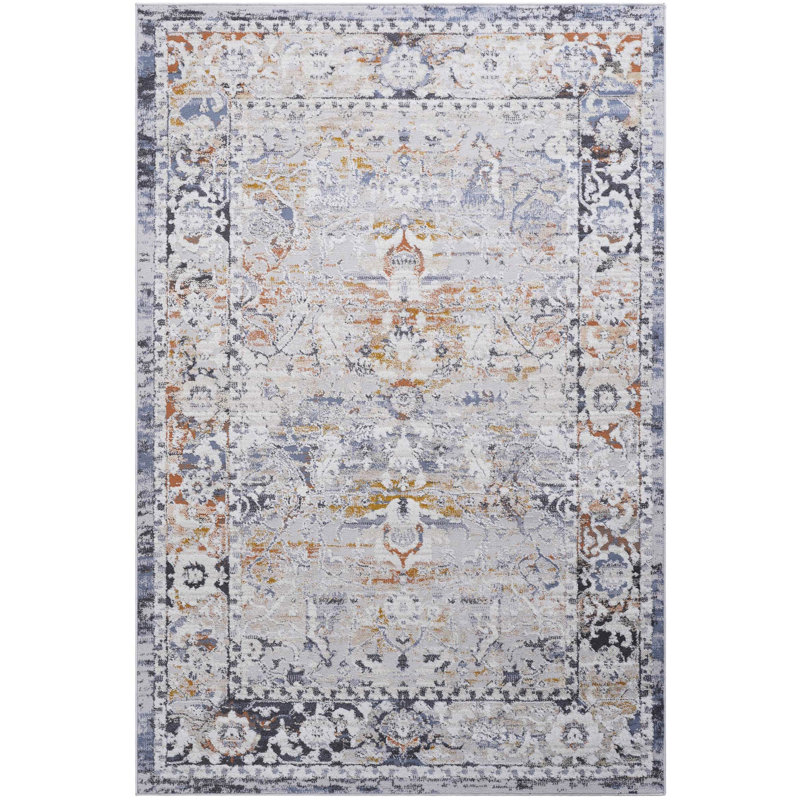 Tapis 5x7 pieds gris - Ne perd pas ses poils - Idéal pour la chambre d'enfant, l'entrée ou le coin repas