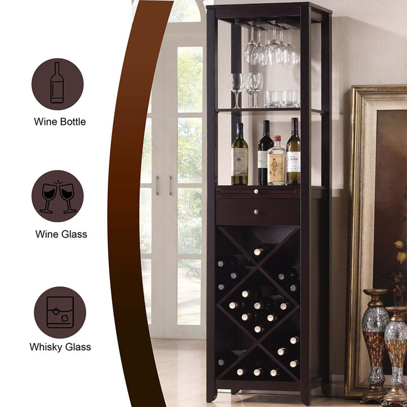 Armoire à vin Casey, wengé