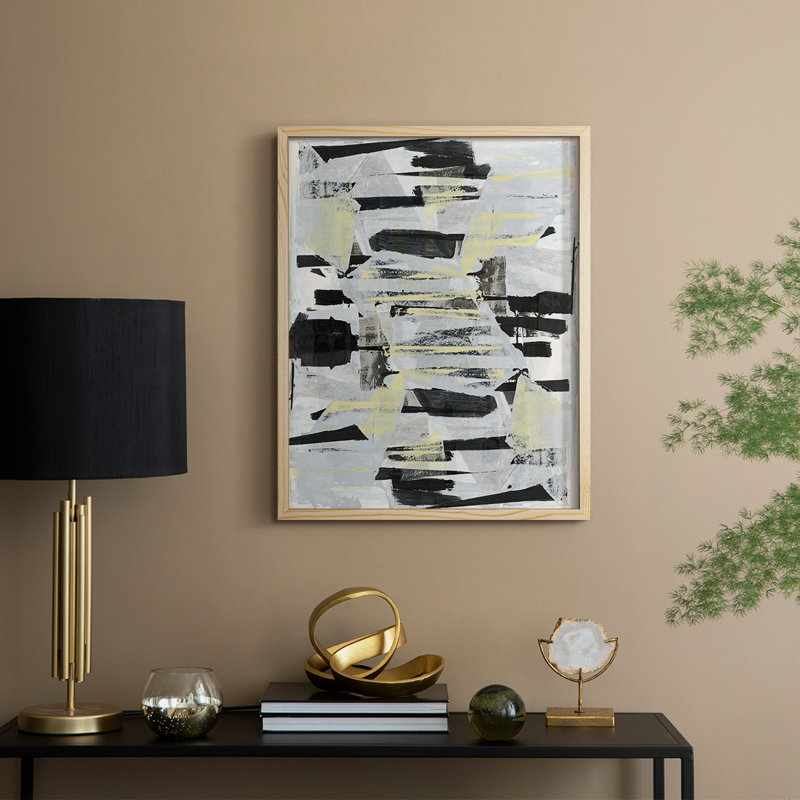 Tiles & Texture Abstract Angles IV Framed Print - Solid Wood, 21" H x 17" W