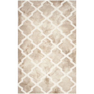 Tapis beige / ivoire en laine touffeté à la main Dooltle