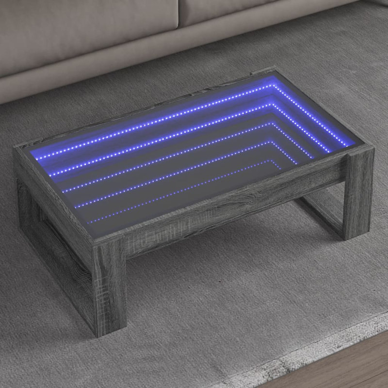 Cyndal Coffee Table, 30cm H x 90cm L x 53cm W, Grey Sonoma
