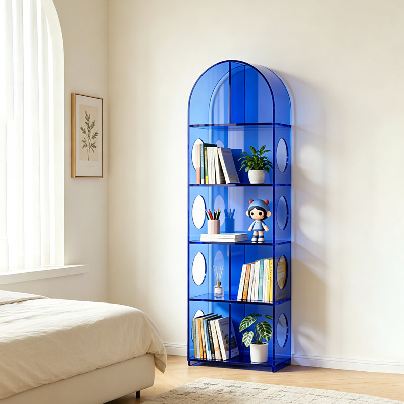 Bibliothèque en arche en acrylique, H 61,02 po x l 15,75 po x P 9,84 po