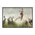 Toile encadrée de bois rustique foncé