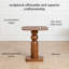 Arquita Solid Wood Pedestal End Table-1486612277