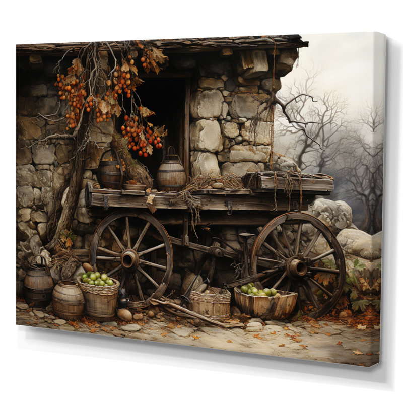 «Old Cart Cart Chronicles», reproduction sur toile, Toile tendue, H 24 po x l 32 po x P 1 po