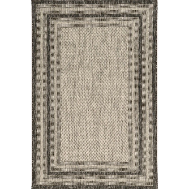 3' X 5' Grey Polypropylene Area Rug