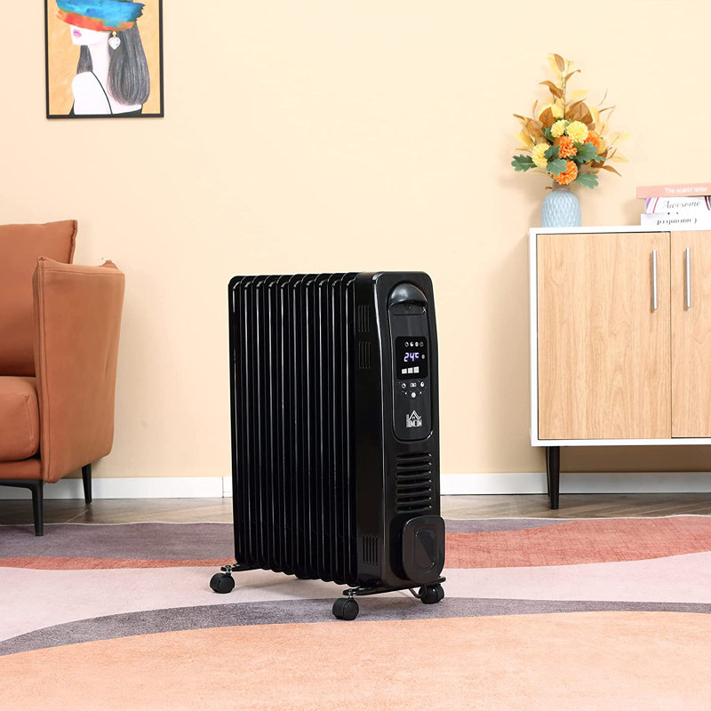 2,000 Watt Electric Radiant Heater with Automatic Thermostat, Black