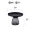 Table d'appoint ronde 24 po Aeryn avec plateau en titane noir mat et base en verre gris fumé-1651586352-1651586357-1651586359