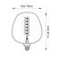 4W E27 ES XL Smoke Globe LED Non-Dimmable Bulb - 50lm 1800K Warm White